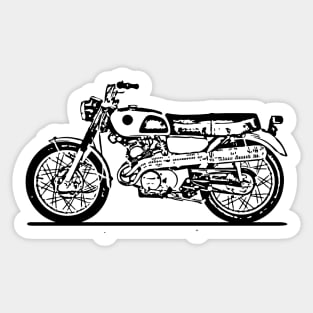 Scrambler 305 Bike Sketch Art Sticker